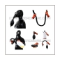 Preview: M41-GP5 gasmask-system ULTIMATE-LB-M with separate openface-hood, tube-set, sniffdildo, inhaler-set and rebreathing-bag-set